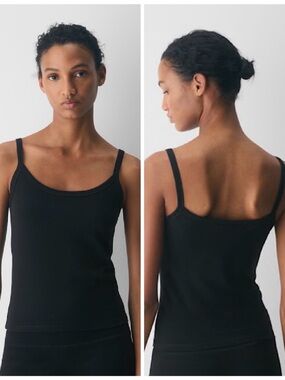 Aritzia Black Ribbed Tank Top NWT Size Large